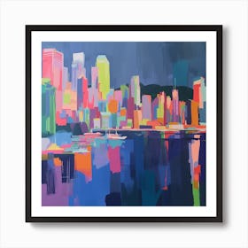 Abstract Travel Collection Vancouver Canada 6 Art Print