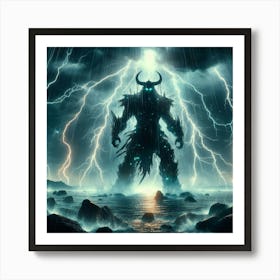 Demon In The Storm Art Print
