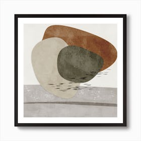 Abstract Painting With Organic Shapes Art Print