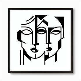 Two Faces 1 Art Print