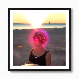 Futuristic Woman Art Print