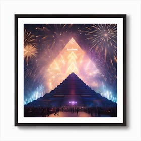 Pyramid Of Egypt festival Art Print