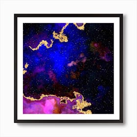 100 Nebulas in Space with Stars Abstract n.105 Art Print