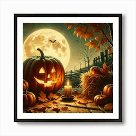 Halloween Pumpkins Art Print