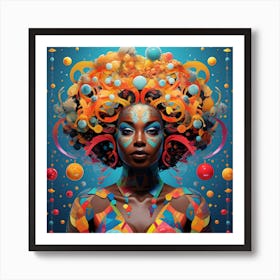 Psychedelic Woman 5 Art Print