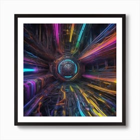 Futuristic Tunnel Art Print