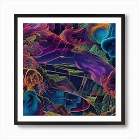 Psychedelic Landscape Art Print