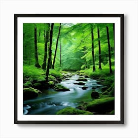 River In The Forest 84 Art Print
