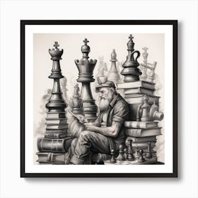 Chess Player Art Print