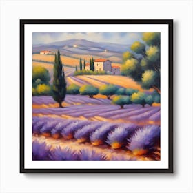 Lavender Field Art Print