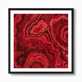 Red Agate Texture 02 Art Print