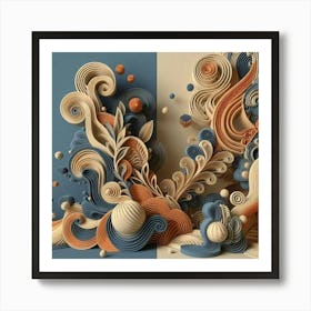 3d Art abstract painting art Art Print