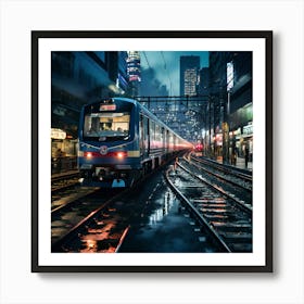 Train Heading To Tokyo Art Print