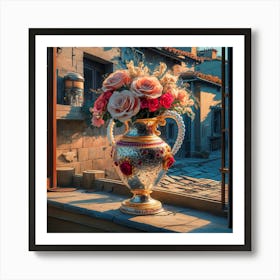 Roses In A Vase 2 Poster