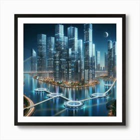 Futuristic Cityscape 2 Art Print