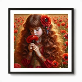 Poppy Girl 1 Art Print