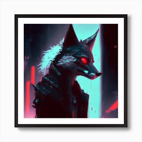 Cyber Fox Art Print