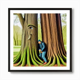 Face Of A Tree Art Print