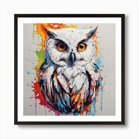 Owl Painting Poster