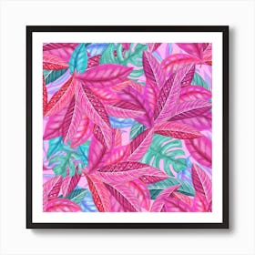 Leaves Tropical Reason Stamping Art Print