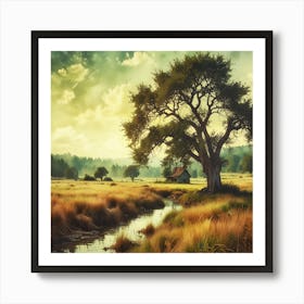 Landscape Painting 3 Art Print