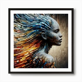 Abstract Portrait Of A Woman Art Print