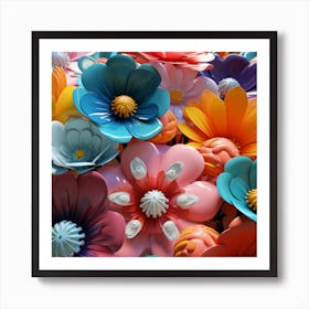 Colorful Flowers 20 Art Print