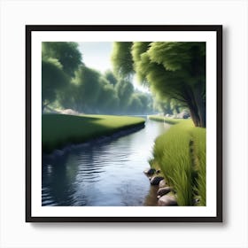 River In The Grass 4 Art Print