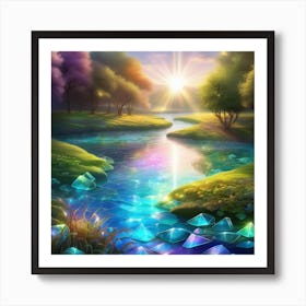 Rainbow River 11 Art Print