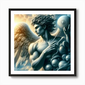 Angel Holding A Ball Art Print