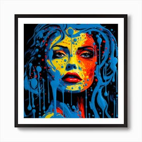 Splatter Girl 5 Art Print