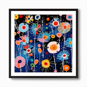 Flowers In The Night Art Print