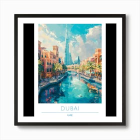 Dubai Skyline Art Print