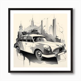 Old Skool Car Art Print