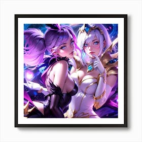 Two Anime Girls Art Print