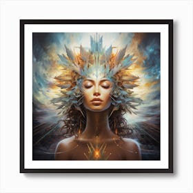 Ethereal Woman. Spiritual Awakening Art Print
