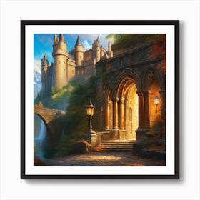 Castle In The Woods 2 Art Print