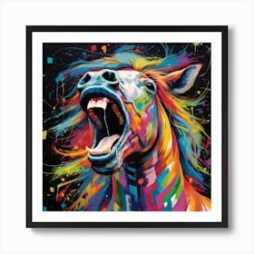 Rainbow Horse Art Print