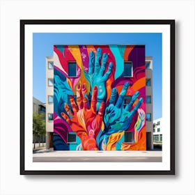 Colorful Hands 1 Art Print