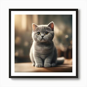 British Shorthair Kitten 1 Art Print