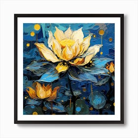 Lotus Flower Painting 1 Art Print