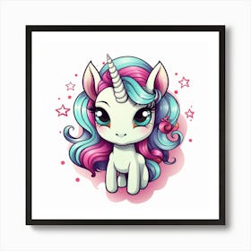 Cute Unicorn 379 Art Print