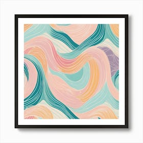 Abstract Wavy Pattern Art Print