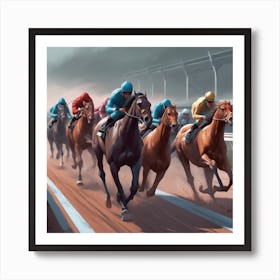 Horse Race 15 Art Print