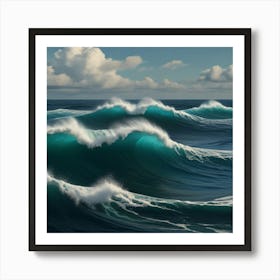 Default Create Unique Design Of Ocean Waves 1 Art Print