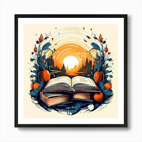 Book Illustration Art Print