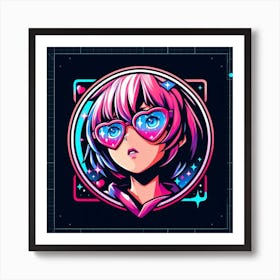 Girl With Glasses 1 Art Print