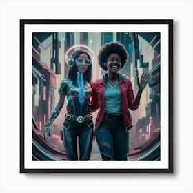 Futuristic Women Art Print