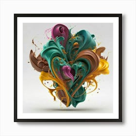 Beautiful paint of African nature with mixed bright colors 5 Art Print