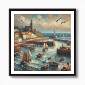 Fishing Village Art Print